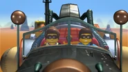 Edna's hair and helmet are combined together