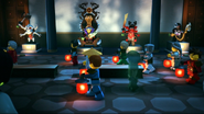 Samukai's statue in the Hall of Villainy