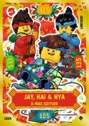 Card LE24 - Jay, Kai & Nya X-Mas Edition