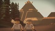 Young Garmadon and Young Wu with Scroll of Forbidden Spinjitzu