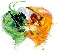 Ninjas battle.png (732 KB) Art of Kai and Morro doing Airjitzu