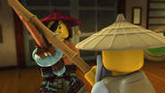 Ronin fighting Master Wu with the Sword of Sanctuary