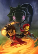 Skylor, Kai, and the Great Devourer in sample art for a comic series