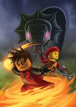 Sample art for a Ninjago comic series, possibly Amber Legacy