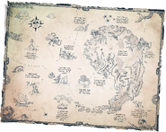 Pictured on Captain Soto's map