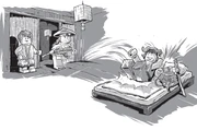 Wu and Garmadon with Hana in Shin's room