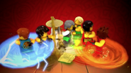 Garmadon's tannish-gray Spinjitzu and Nya's red Spinjitzu can briefly be seen in the Season 4 intro