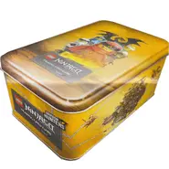 XXL Tin[4] including ten Boosters plus a Ninjago minifigure foil pack, Card LE8 - Mega Power Ninja Team and Card 138 - Dragon Master Kai (XXL)[5]