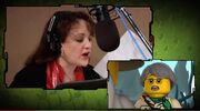 Kathleen Barr performing the voice of Misako in a behind-the-scenes video.