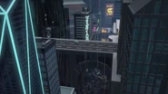 Water being used to create rain whilst flooding Ninjago City with the Endless Sea