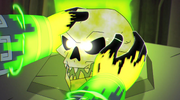 The skull trying to corrupt Korgran