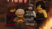 Kai, Zane, and Cole with child Wu.