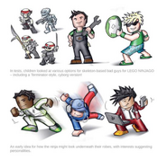 Character concept art early ninjas