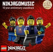 On the official cover of Ten for Ninjago