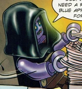 Geckle paperworker with a hood