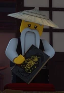 Wu holding the book in "Master Class"