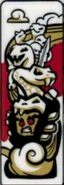 Pythor with Chen and Anacondrai Cultists on the mural sticker in 70670 Monastery of Spinjitzu