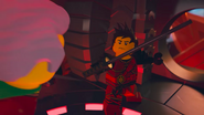 Kai wielding a katana against Krux