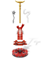 Spinner, crown, character, and weapons included in the set