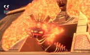 Fire Fang coming out of the pyramid