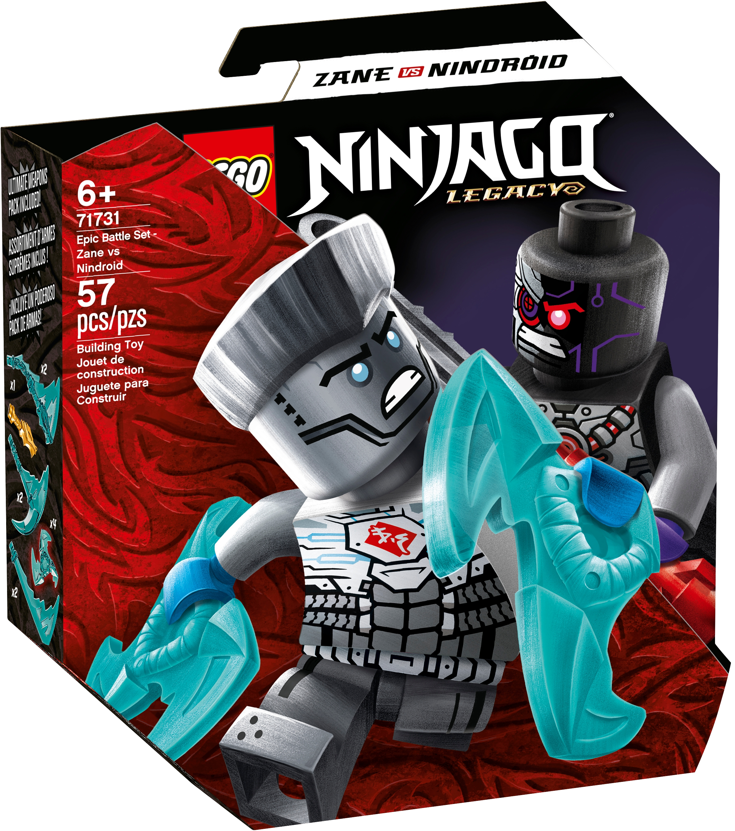 Lego Ninjago LE 23 Zane Vs Series 7: LE22 Master Yang Trading Card Nindroid