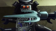 Lord Garmadon dodging Nya's spear