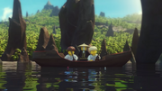 Wu fishing with his father and his brother