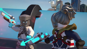 With Zane using the harpoon guns