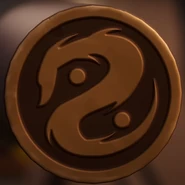 The engraving present at the end of the cane