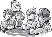 Obachan and Hana explaining the puppet problem to the brothers