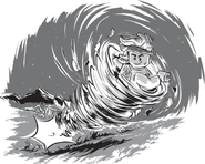 Garmadon tried next and had the same result, spinning wildly out [of] balance as he landed.