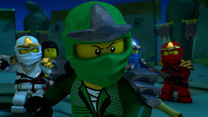 Lloyd fighting Garmadon