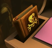 However, when Garmadon accidentally opens the slot, the journal is facing the wrong way.