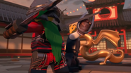 Ninjago Hands of Time - Acronix attacks Young Wu