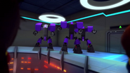 Security Mechs prepare to attack the ninja at Borg Tower