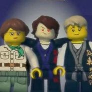 Picture of young Misako, Wu and Garmadon