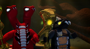 Fangtom and Skalidor hear the cheers of Ninjago's inhabitants after the Great Devourer was destroyed