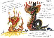 Elemental Cobra and Fire Fang concept art