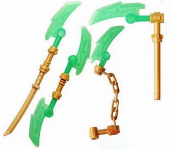 LEGO NINJAGO WEAPON 4 Techno Blades Techno-Blade + 4 Elemental