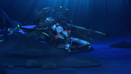 The MechDragon submerged.