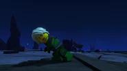 Lloyd using the Art of the Silent Fist on Garmadon during their battle.
