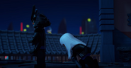 EP90 Harumi bows before Garmadon