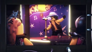 Cole singing on T.V.