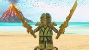 Two Swords of Fire wielded by Golden Ninja Lloyd in The LEGO Ninjago Movie Videogame