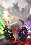 In concept art for the Sons of Garmadon poster