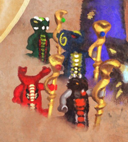 ☀️ Lego Weapon Pearl Gold Serpent Snake Staff Round Orange Constrictai Ninjago 