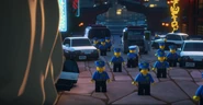Harumi about to be taken away to the police station