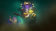 Master Garmadon wielding a bo staff in the Season 10 opening.