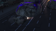 The Colossus standing on the Battle Wagon.