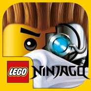 On the cover for the Ninjago: Rebooted app